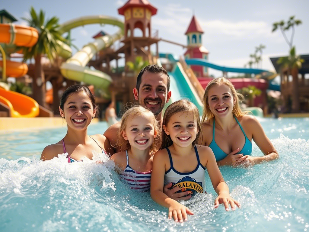 Familie im Wasserpark Istralandia